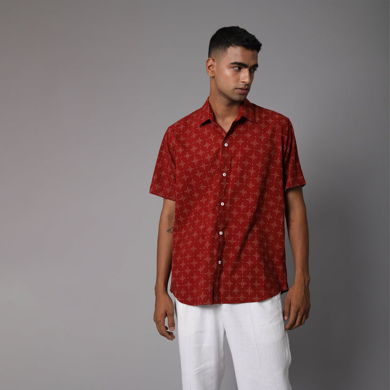 Regular Collar Half Sleeve Cotton
