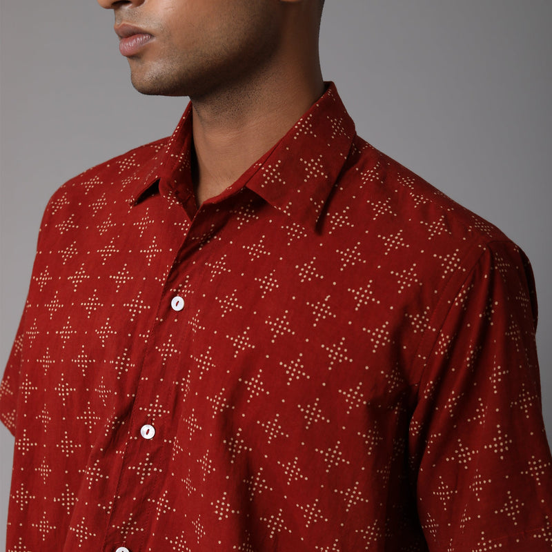 Regular Collar Half Sleeve Cotton