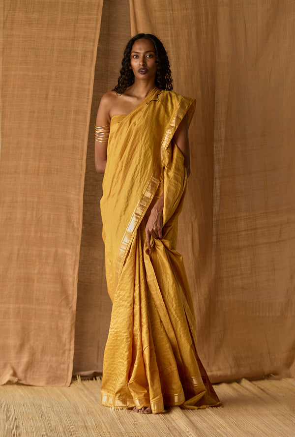 Vishwakarma Checks- Silk- Yellow