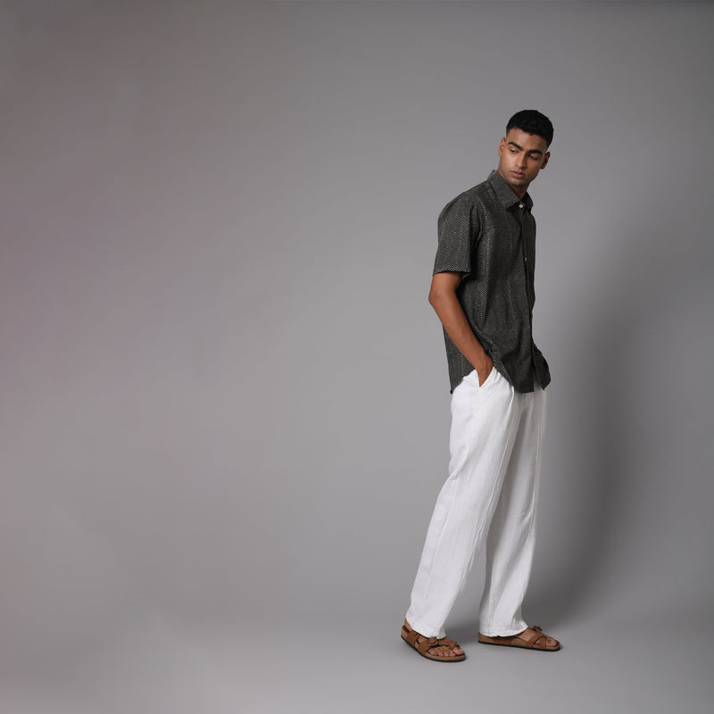 Regular Collar Half Sleeve Cotton