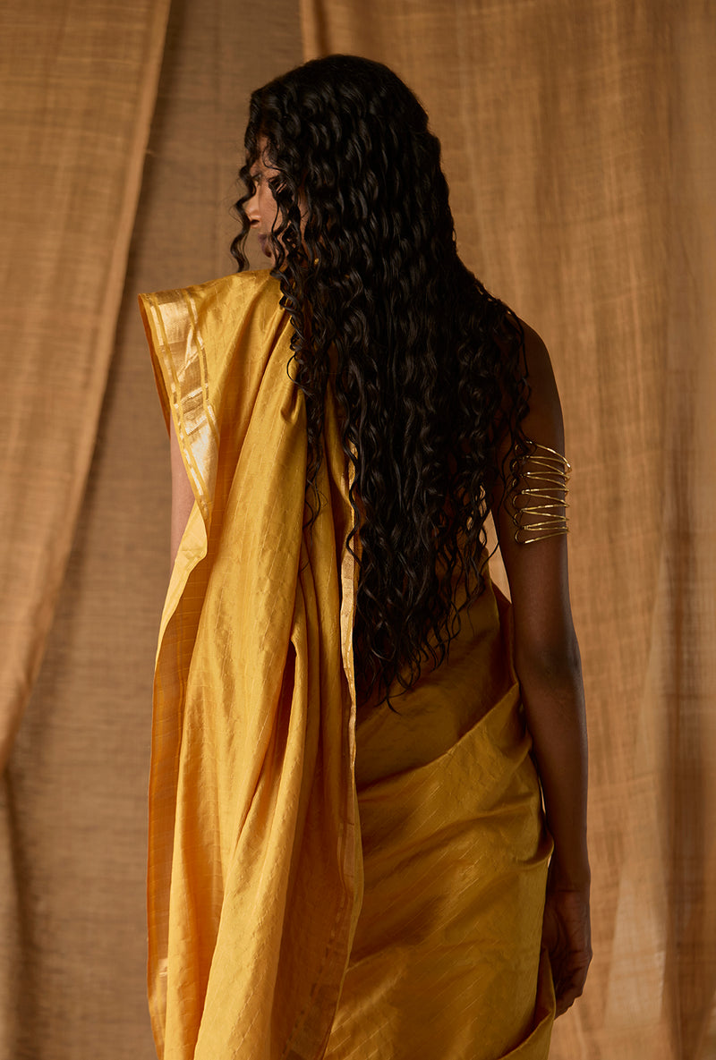 Vishwakarma Checks- Silk- Yellow