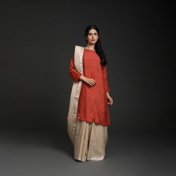 Meanings Metaphor Tussar Silk - Shwetambari