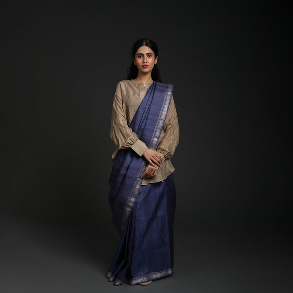 Meanings Metaphor Tussar Silk - Neelambari