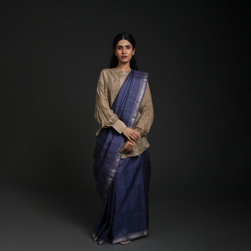 Meanings Metaphor Tussar Silk - Neelambari