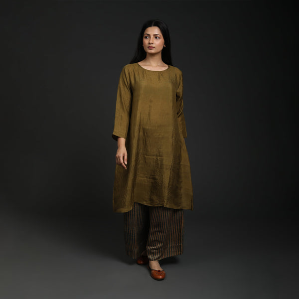 Boat Neck Dress Silk