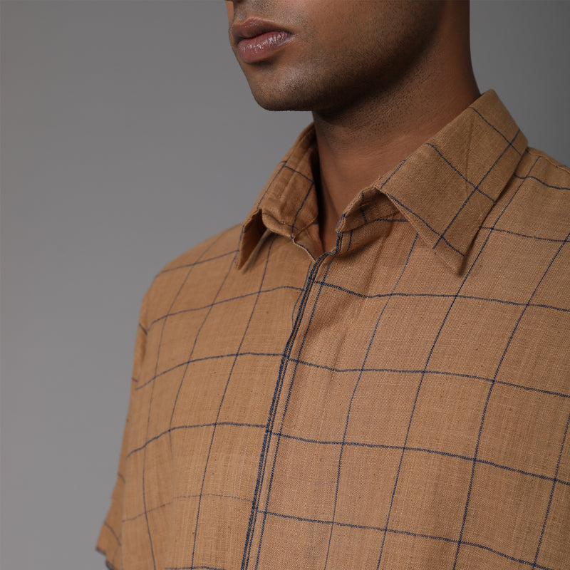 Regular Collar Half Sleeve Cotton