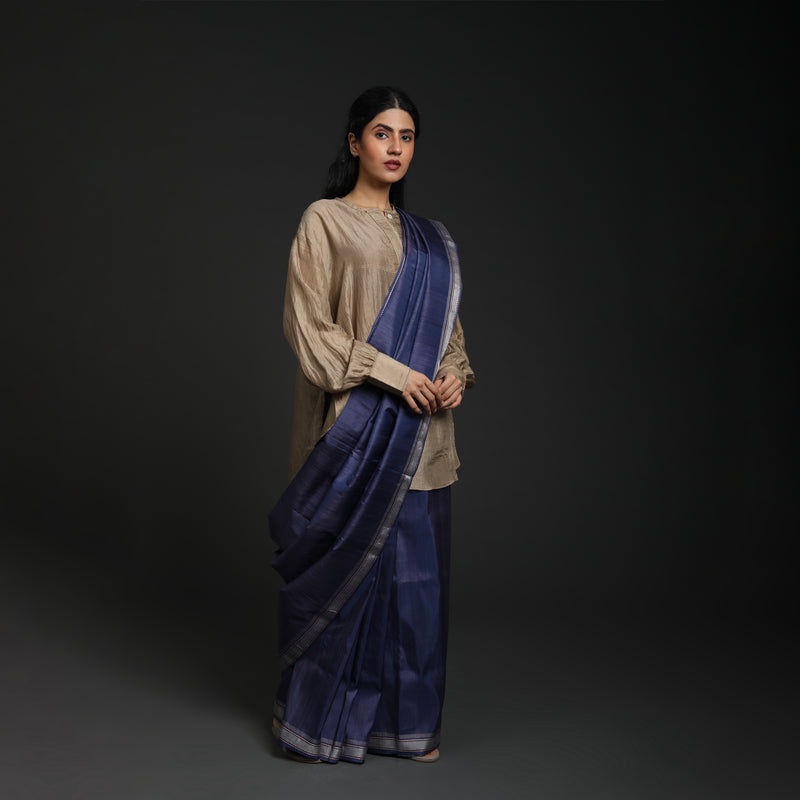 Meanings Metaphor Tussar Silk - Neelambari