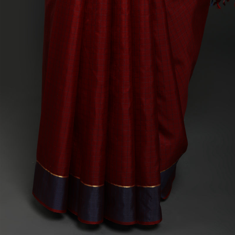 Hosa Aramba Silk - Red With Blue Checks