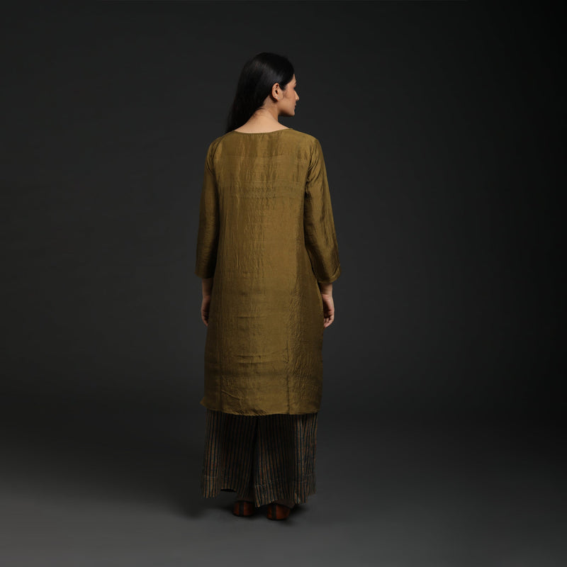 Boat Neck Dress Silk