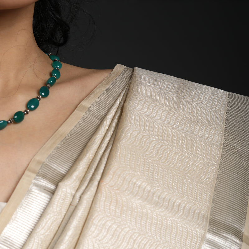 Silver Kanjeevaram Silk