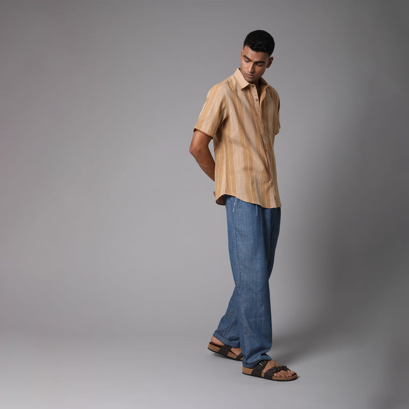 Regular Collar Half Sleeve Cotton