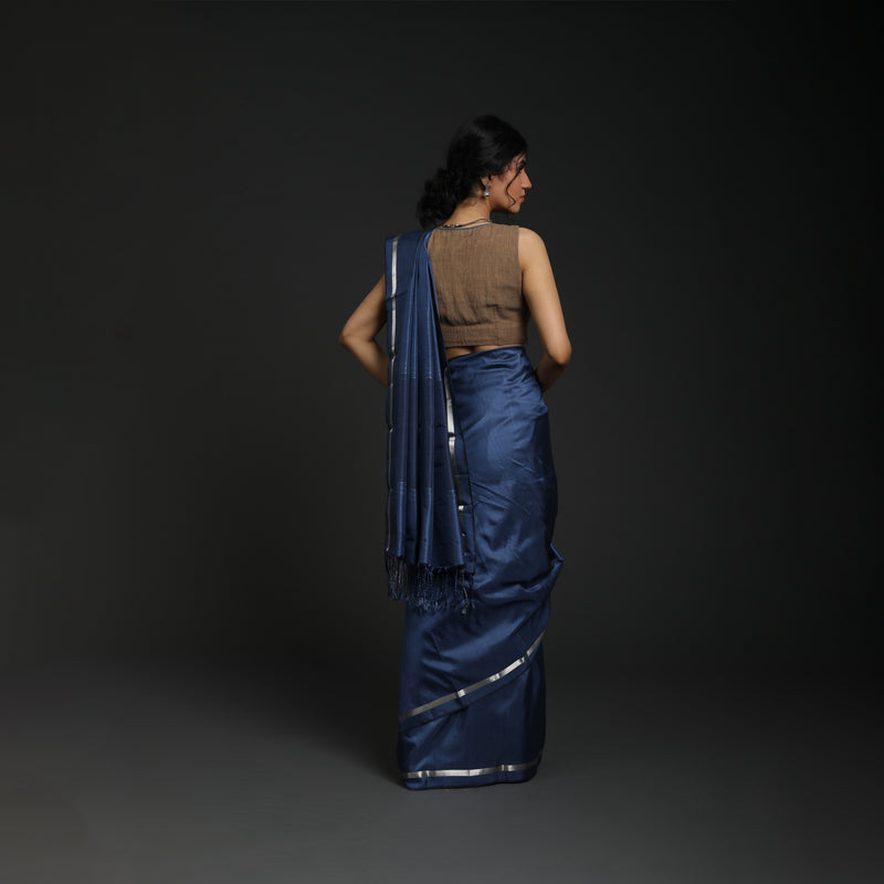 Hosa Aramba Silk - Grey/Blue Silver Border