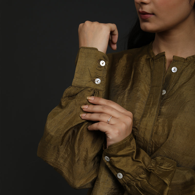 High Slit Long Top - Mulberry Silk