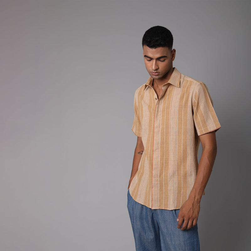Regular Collar Half Sleeve Cotton