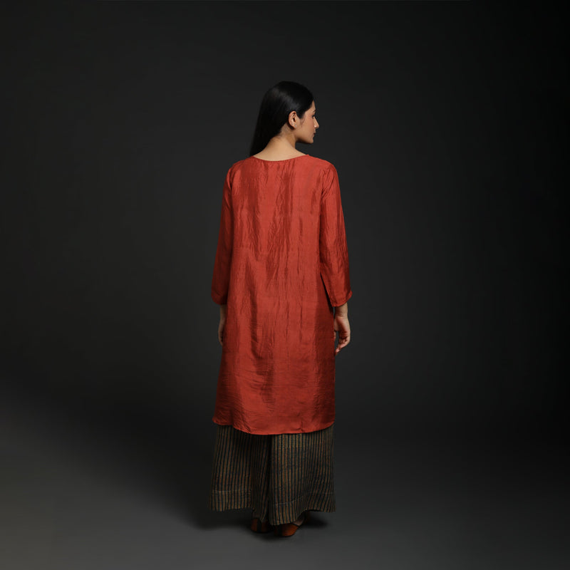 Boat Neck Dress Silk