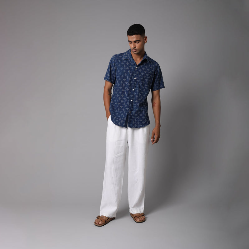 Regular Collar Half Sleeve Cotton