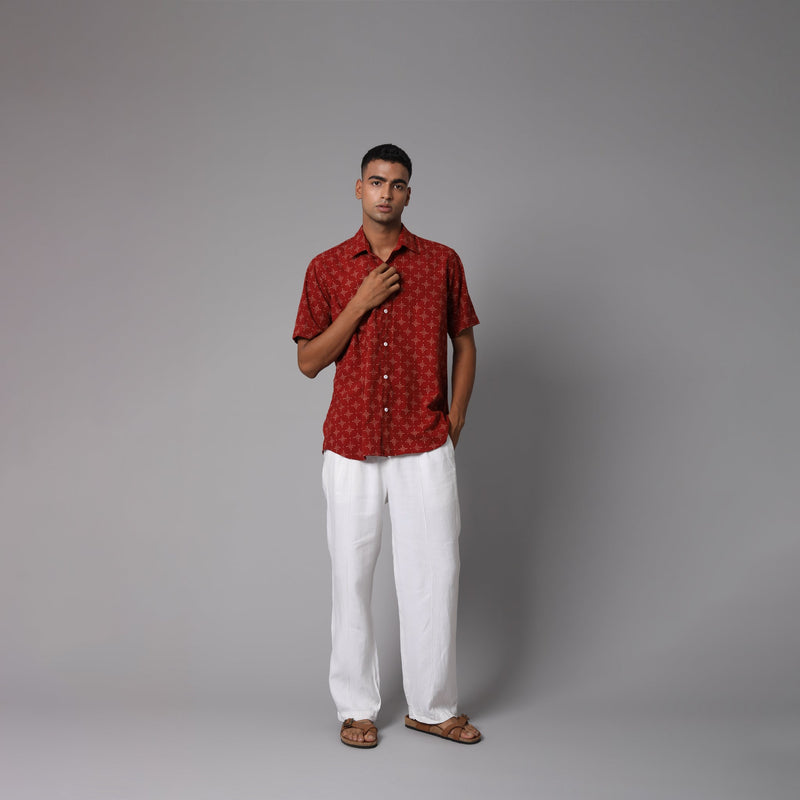 Regular Collar Half Sleeve Cotton