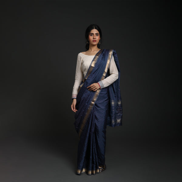 Vishwakarma Checks - Silk - Blue