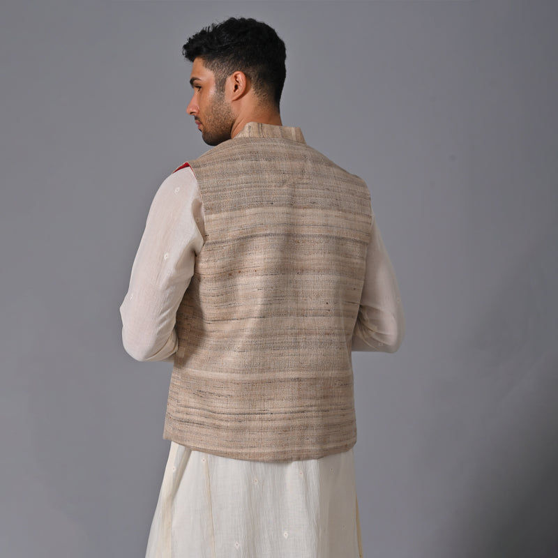 Bandi Jacket - Ghiccha silk Beige