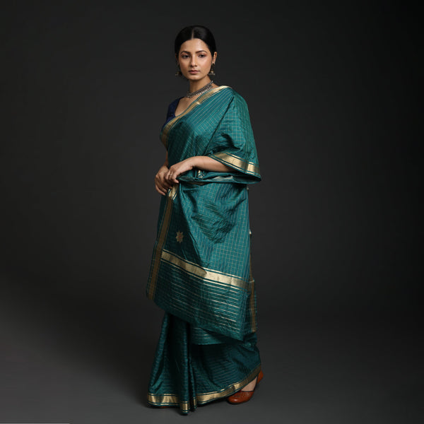 Vishwakarma Checks - Silk - Green