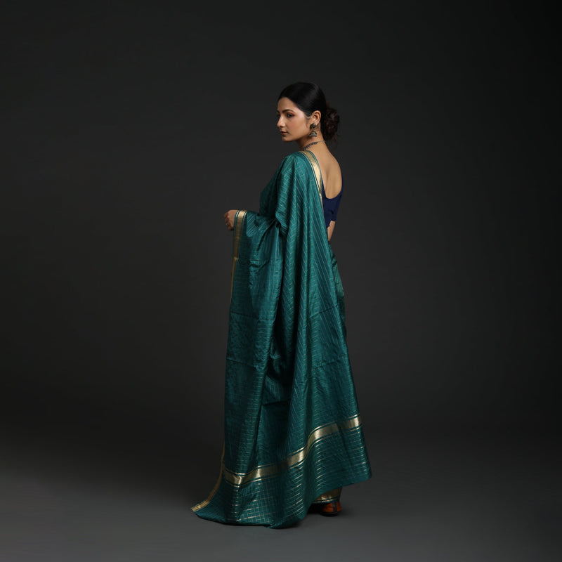 Vishwakarma Checks - Silk - Green