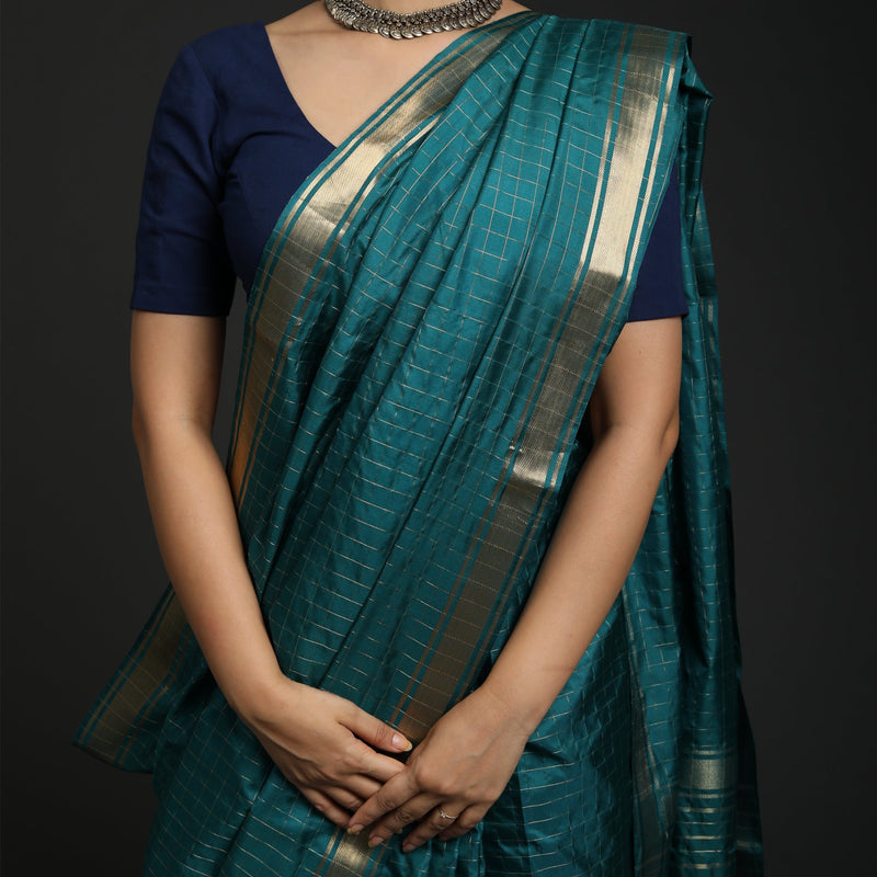 Vishwakarma Checks - Silk - Green