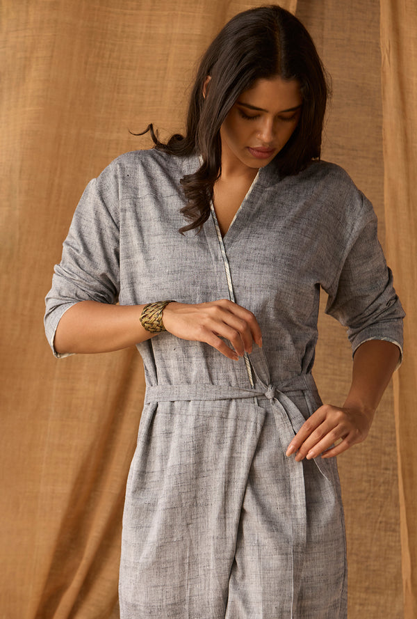 Kala Cotton Jumpsuit- Gray