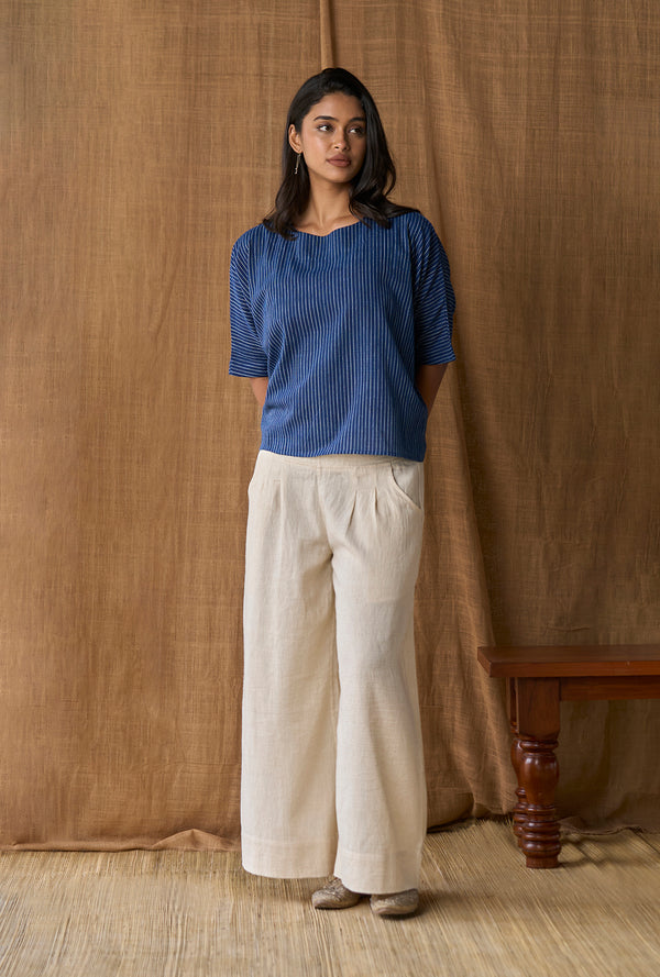 Free Size Box Top - Cotton - Indigo