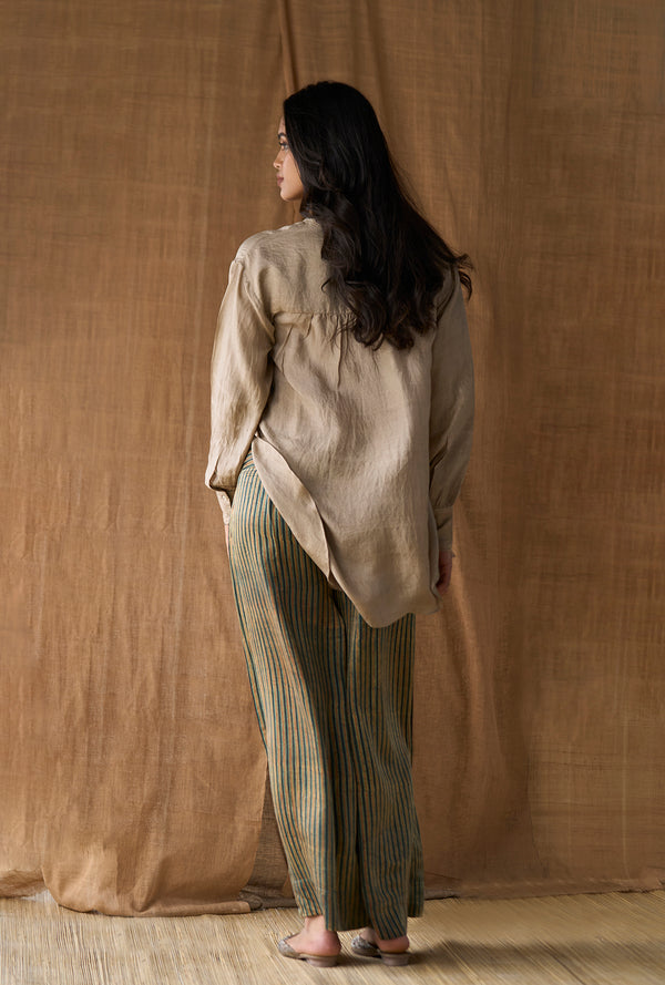 High Slit Long Top- Grey