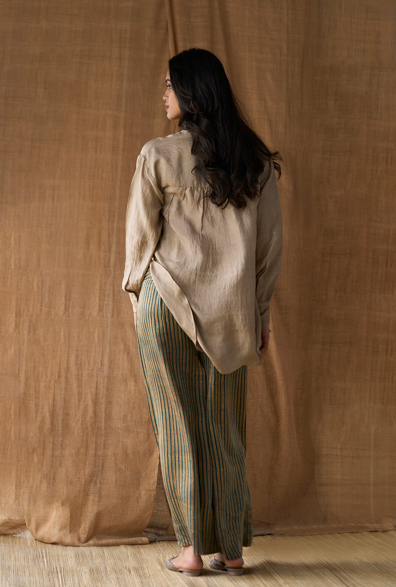 High Slit Long Top- Grey