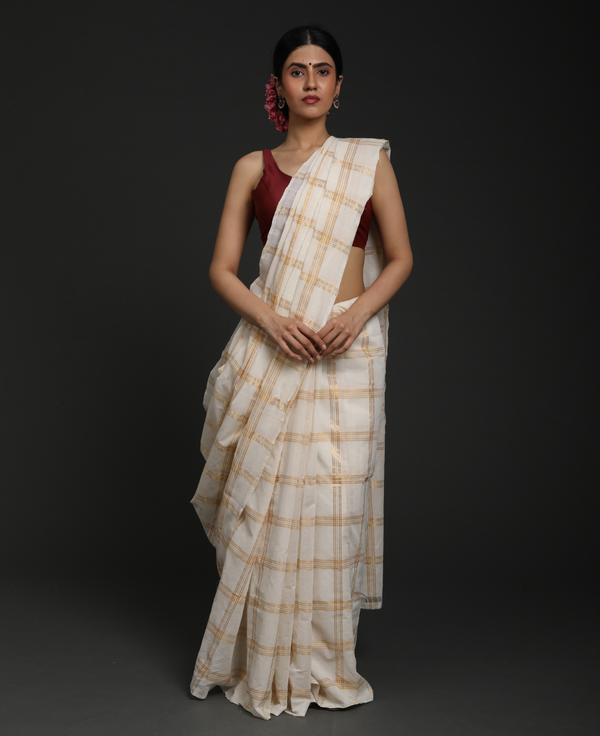 Venkatagiri Cotton Checks Without Border - Kora