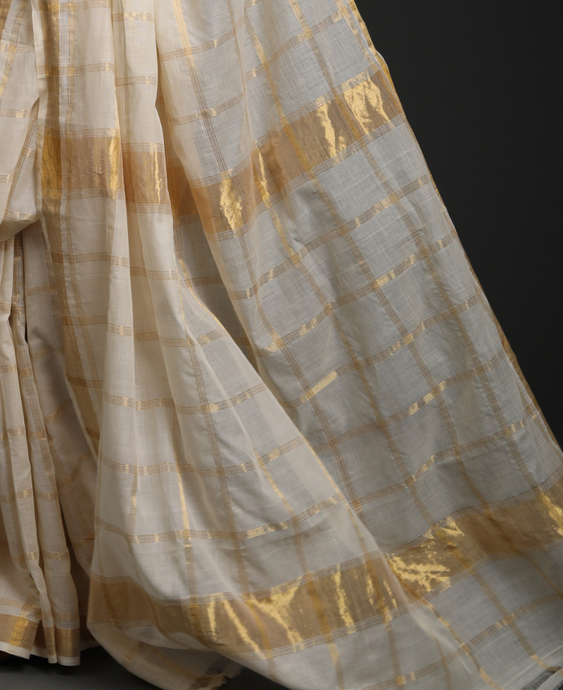 Venkatagiri Cotton Checks With Border - Kora