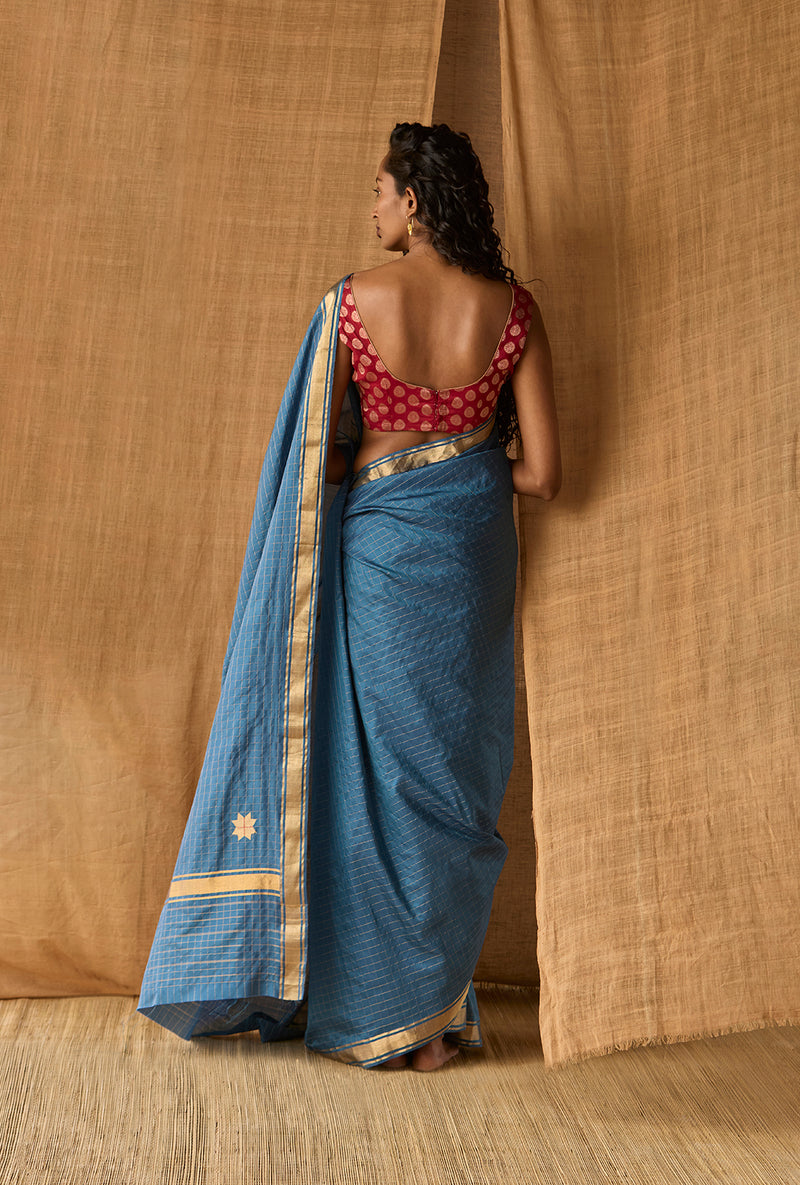 Vishwakarma Checks - Silk - Blue