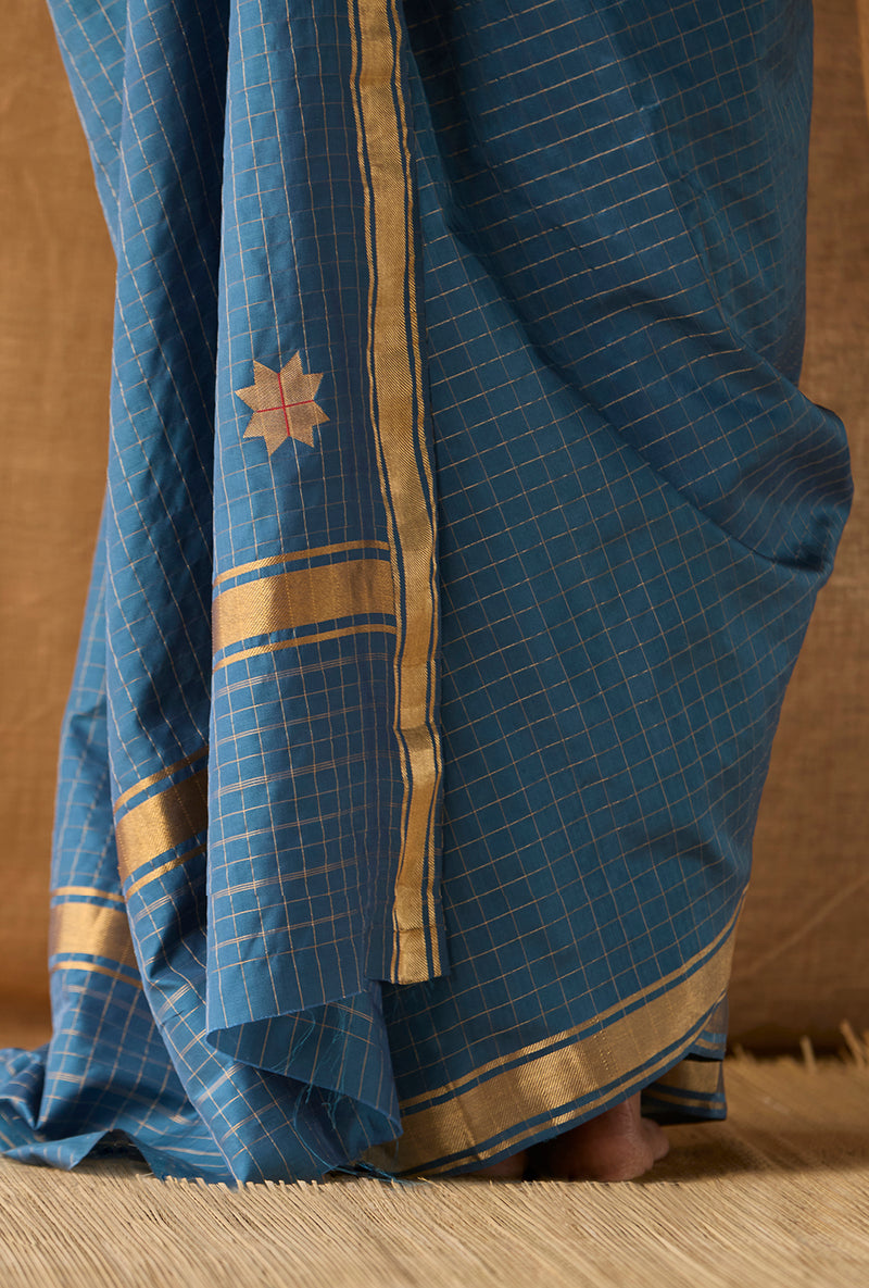 Vishwakarma Checks - Silk - Blue