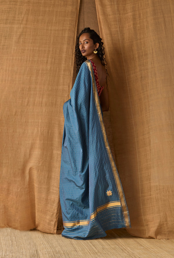 Vishwakarma Checks - Silk - Blue