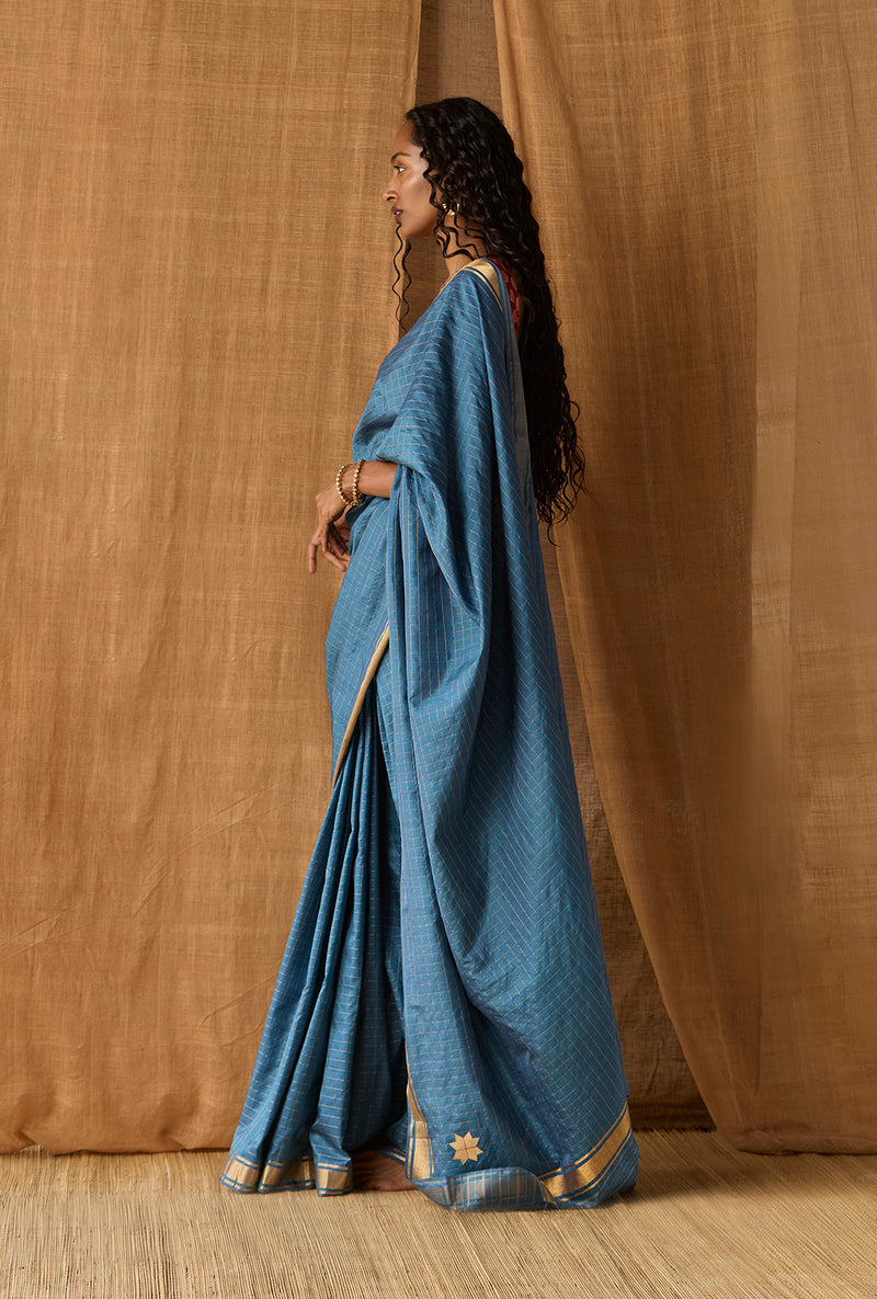 Vishwakarma Checks - Silk - Blue
