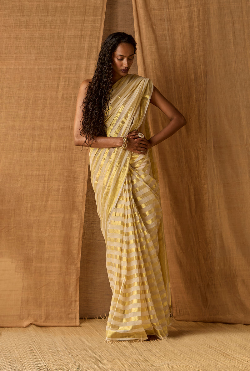 Venkatgiri Stripes 1 - Cotton With Zari 1"/1"