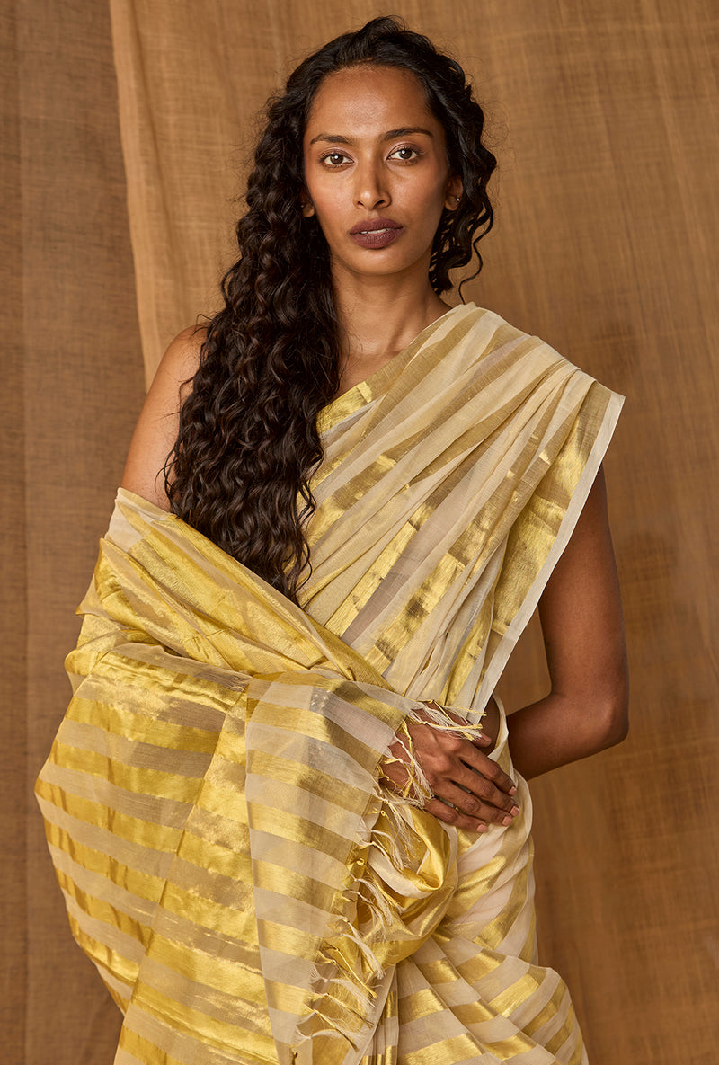 Venkatgiri Stripes 1 - Cotton With Zari 1"/1"